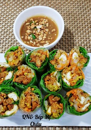 Hình của món Bì cuốn chay.