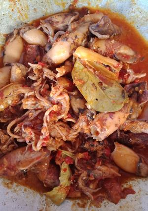 Foto resep Cumi siram pedas