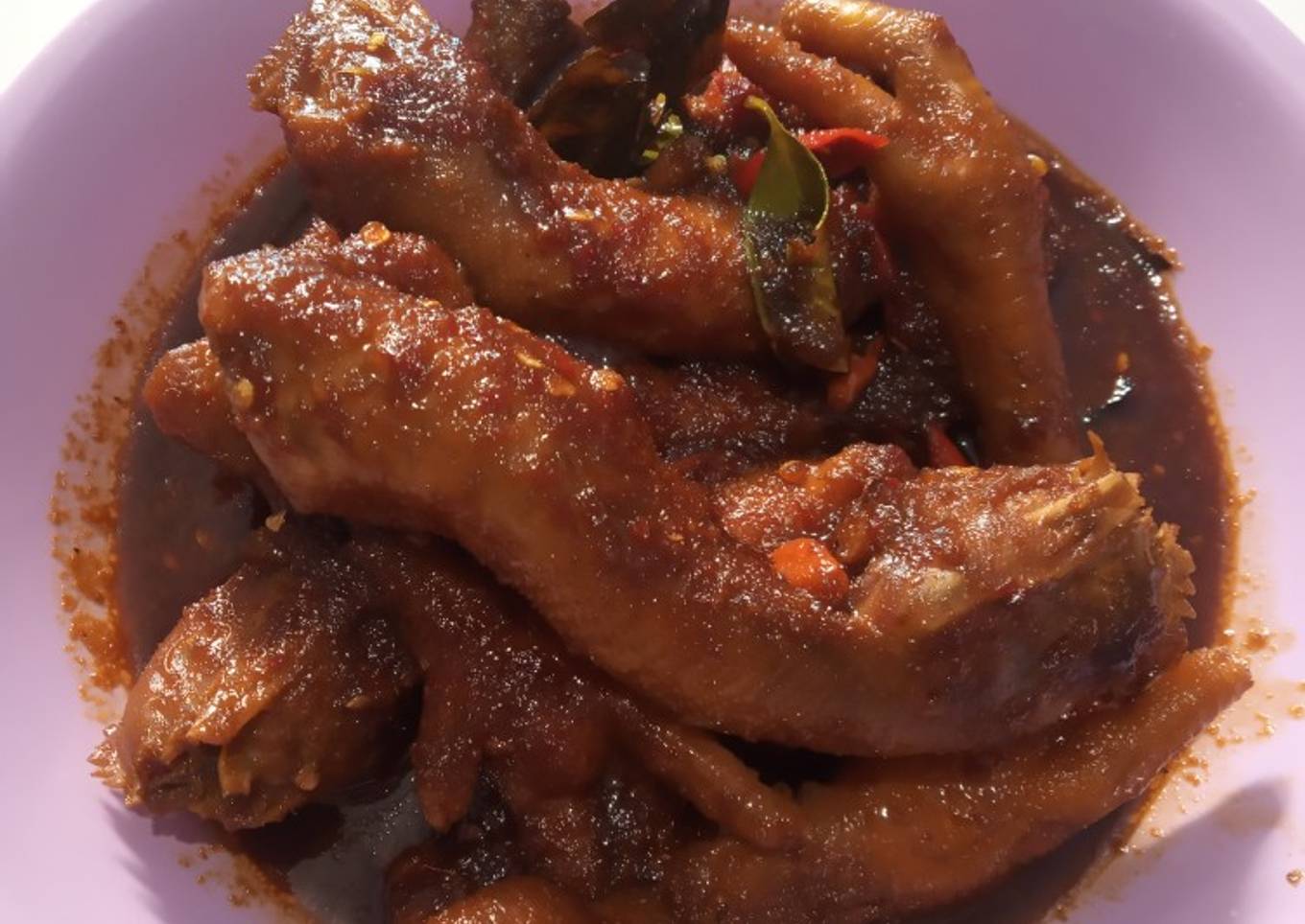 Ayam Kecap (ceker kepala)