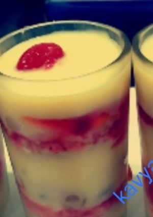 A picture of Yummy Fruit Custard Dessert.