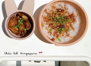 Hình của món Ăn dặm cùng 🐬 : cháo ếch Singapore 🇸🇬.