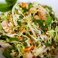 A picture of Goi Ga (Vietnamese cabbage and chicken salad).
