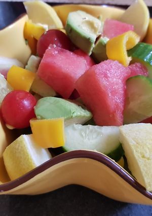 A picture of My Refreshing Chunky Salad for those hot days.