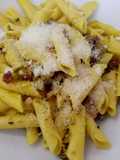 Garganelli funghi e speck Garganelli with speck and mushrooms