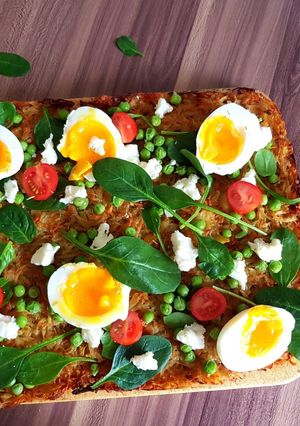 O poză a rețetei Rösti din legume cu ou fiert!.