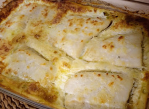 Foto principal de Bacalao fresco al horno con crema de huevo