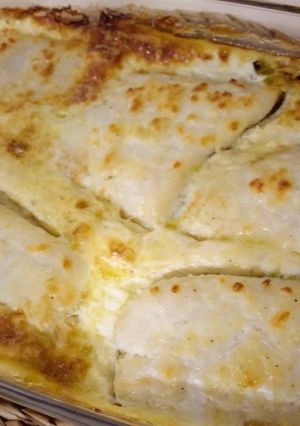 Foto principal de Bacalao fresco al horno con crema de huevo