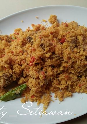Foto resep Serundeng Ayam mercon