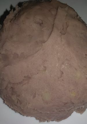 A picture of Mashed arrowroots#seasonal ingredients.
