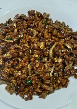 Foto resep Orek Tempe teri goreng kering