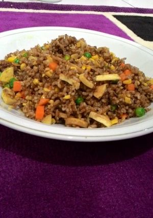 Foto resep Nasi Merah Goreng