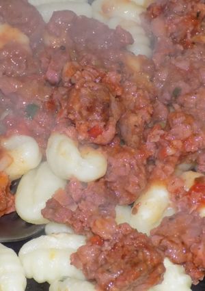Una foto de Boloñesa rápida de chorizo