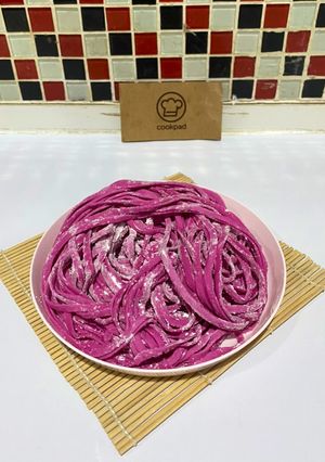 Foto resep Mie Buah Naga Homemade