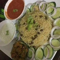 A picture of Kale chane ke pulao.