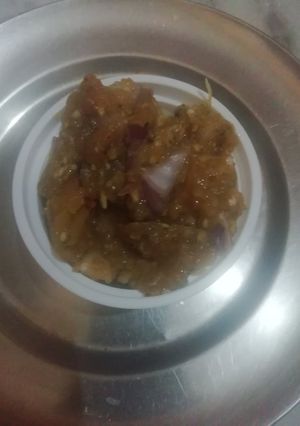 A picture of Baingan chokha.