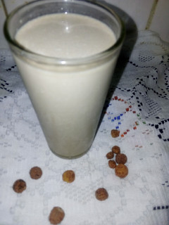A picture of Kunun Aya (Tiger nuts drink).