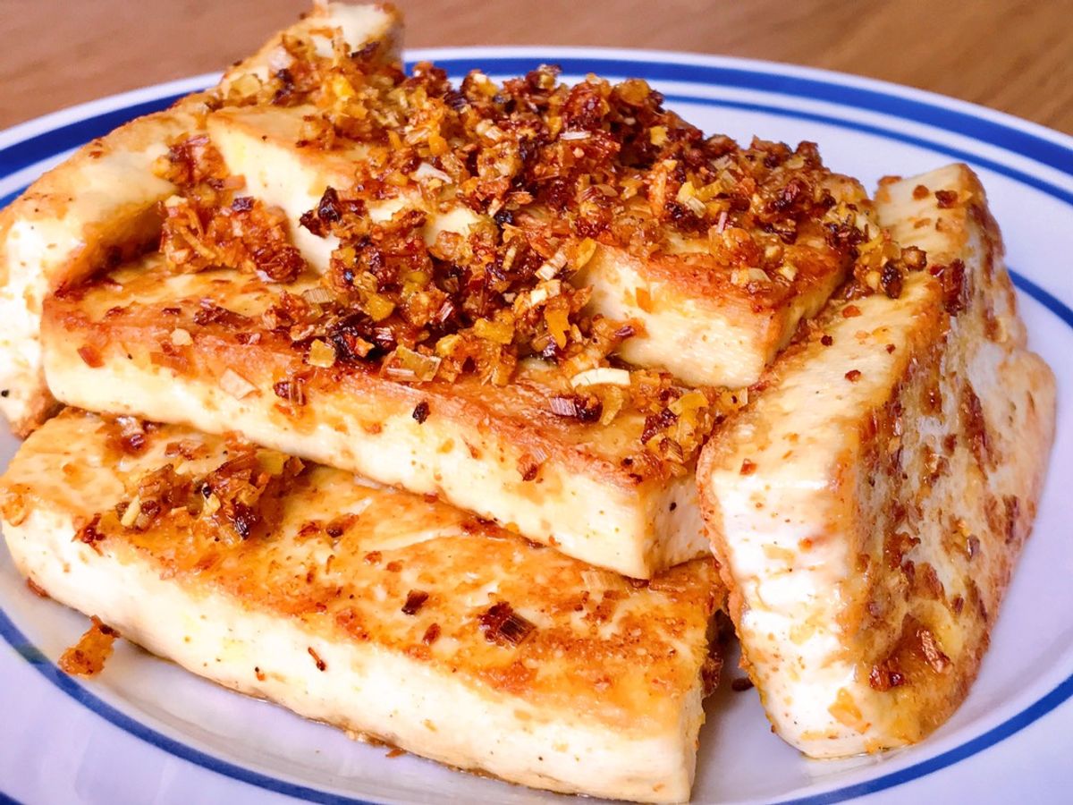 🌱 Đậu Hủ Trắng Chiên Sả Ớt