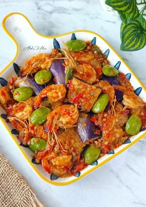 Foto resep Balado Udang Terong Pete