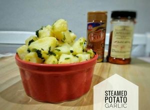 Foto resep Steamed Potato Garlic (diet low karbohidrat, low purin)