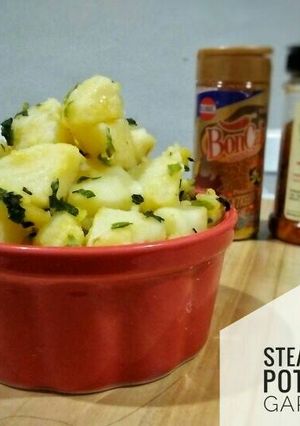 Foto resep Steamed Potato Garlic (diet low karbohidrat, low purin)
