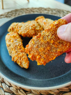 Una foto de Fingers de pescado en freidora de aire