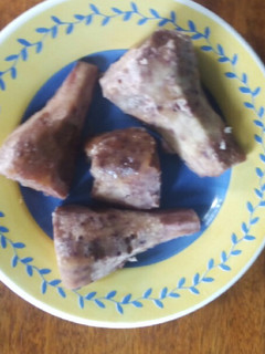 A picture of Boiled Nduma(Arrowroots) with only 2 ingredients.