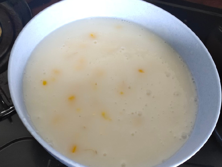 Anti Ribet, Membuat Puding nagasari jagung manis (tanpa agar&amp;#34;) Simpel