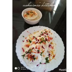A picture of Thayiru idli recipe.