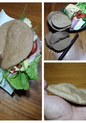 Una foto de Pan De Pita Integral Sin Levadura