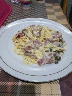 Foto resep Spaghetti Carbonara mushroom