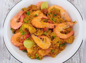 Une photo de Paella express au poulet/crevettes au Cookeo