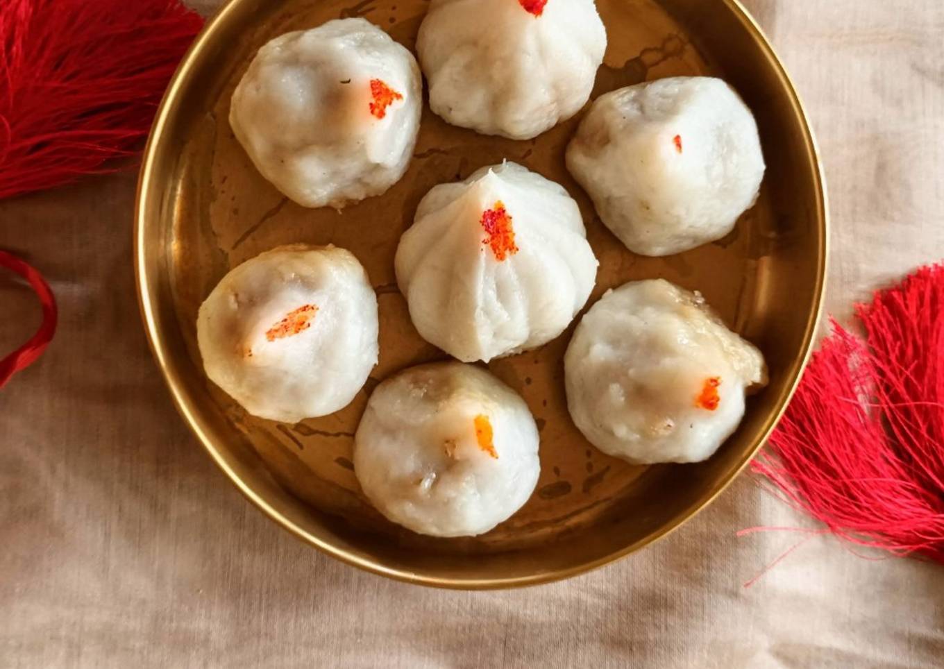 Modak/ Kozhukattai with Coconut and Jaggery