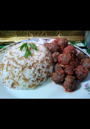صورة لوصفة كفتة أرز