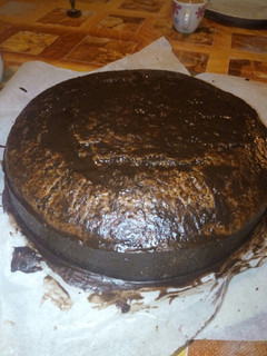 Una foto de Bizcocho de naranja y chocolate