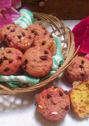 Foto resep Muffin buah naga merah