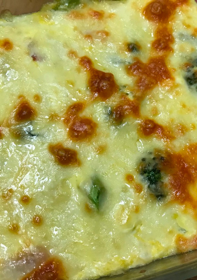 Una foto de Tofu gratinado