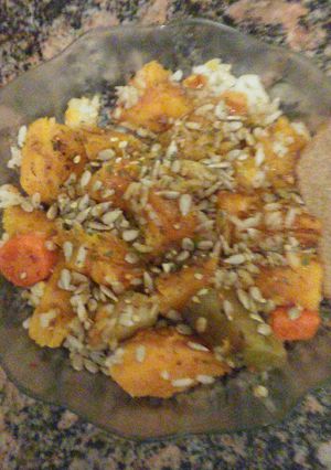 Una foto de Arroz vegan remix