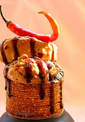 A picture of Spiced Belgian Chocolate Gelato in Spaghetti Cups.