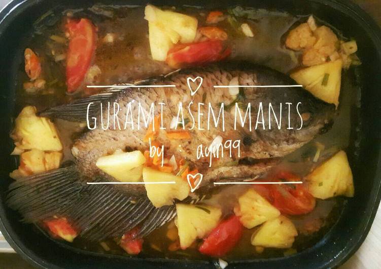 Resep: SempurnaGurami asem manis pedas