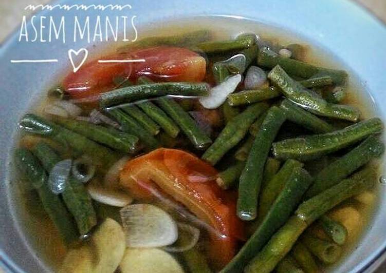Sayur kacang panjang asem manis