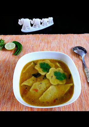 A picture of Gujarati Dal Dhokli.