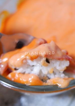Foto resep Baked smoked beef mentai rice