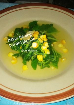 Foto resep Sayur bening bayam jagung