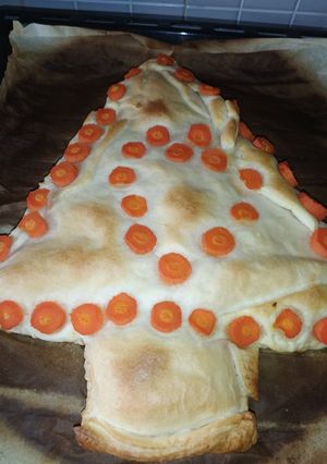 Foto di Albero di sfoglia con carote e ricotta
