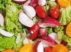 صورة لوصفة سلطة فريزي بالطماطم كرزية 🍅 و الفجل salade frisée 🥗