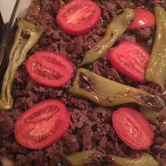 A picture of Eggplant musakka (Moussaka).