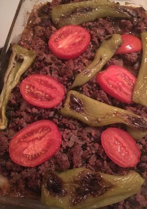 A picture of Eggplant musakka (Moussaka).