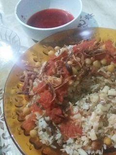 صورة لوصفة الكشري المصري