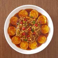 Tofu Masak Jamur Enoki-レシピのメイン写真