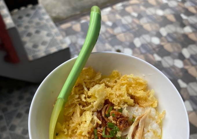 Resep Bubur ayam kuah kuning mpasi 1+ Resep Bubur ayam kuah kuning mpasi 1+